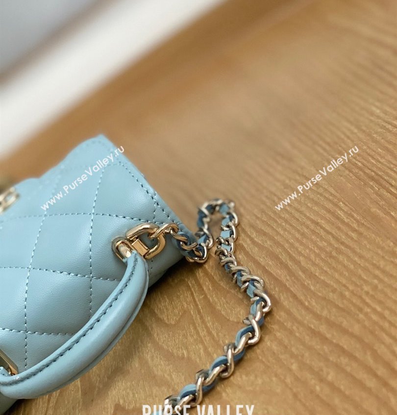 Chanel Mini Clutch with Chain Bag AP2682 81191 Light Blue (yingfeng-23101203)
