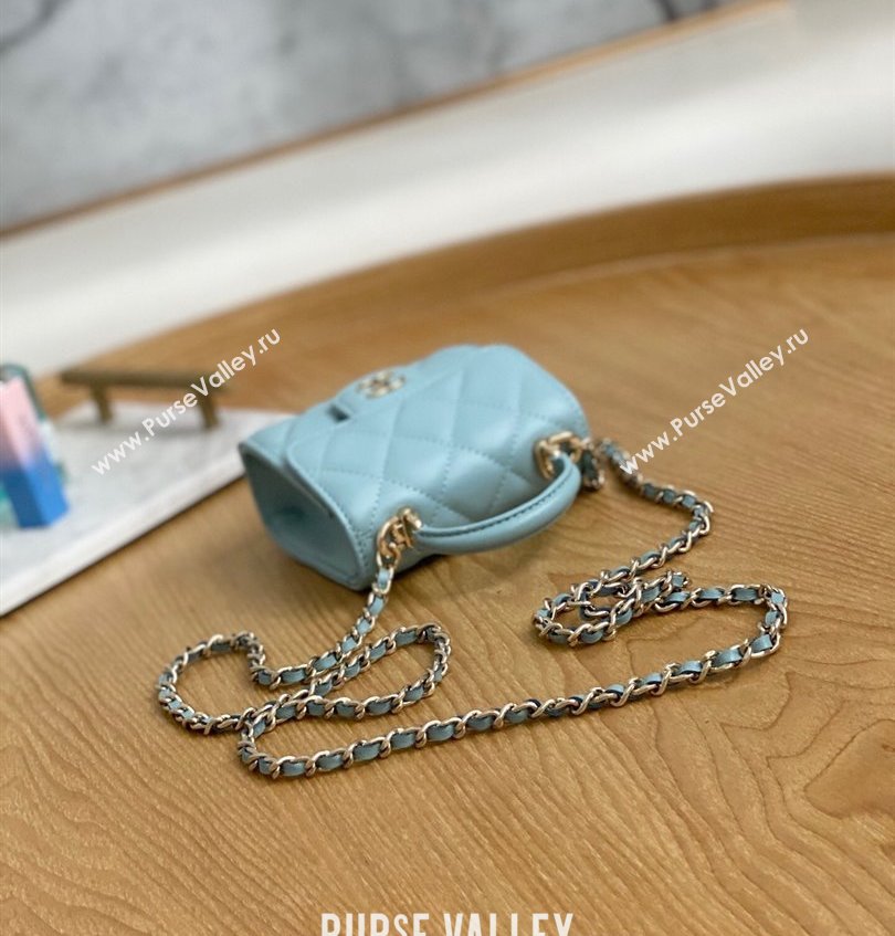Chanel Mini Clutch with Chain Bag AP2682 81191 Light Blue (yingfeng-23101203)