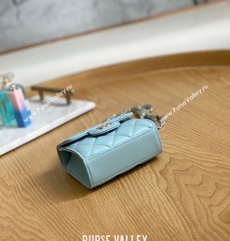 Chanel Mini Clutch with Chain Bag AP2682 81191 Light Blue (yingfeng-23101203)