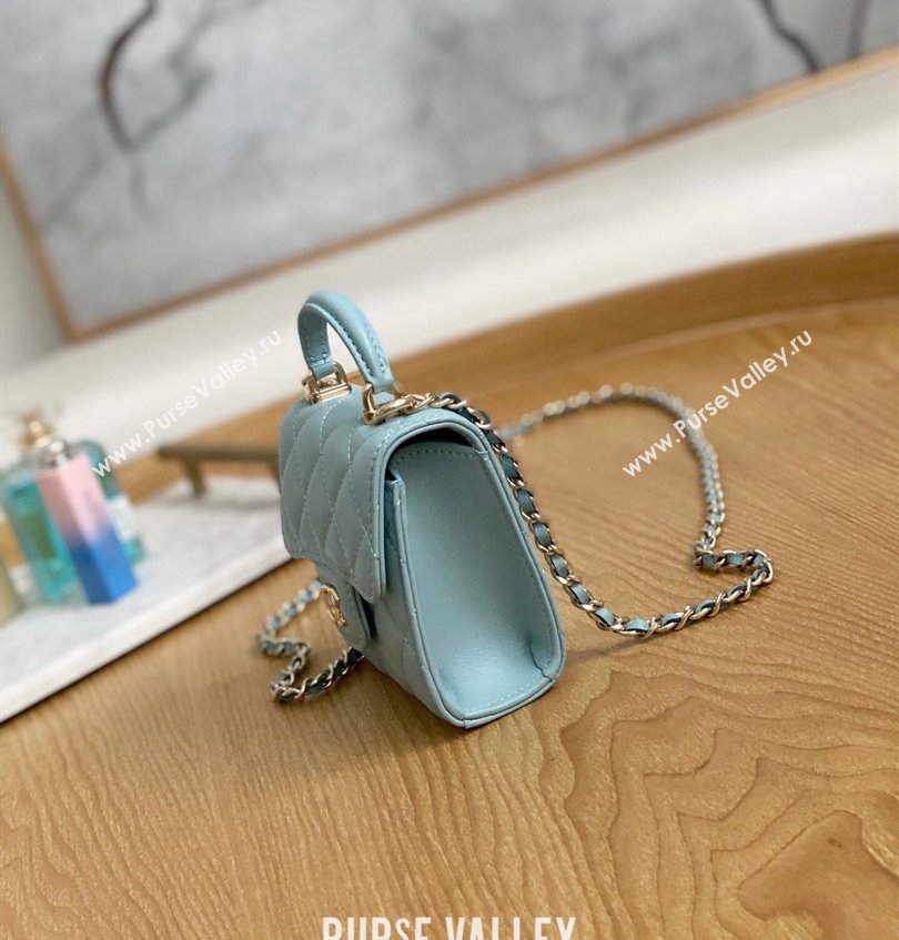 Chanel Mini Clutch with Chain Bag AP2682 81191 Light Blue (yingfeng-23101203)