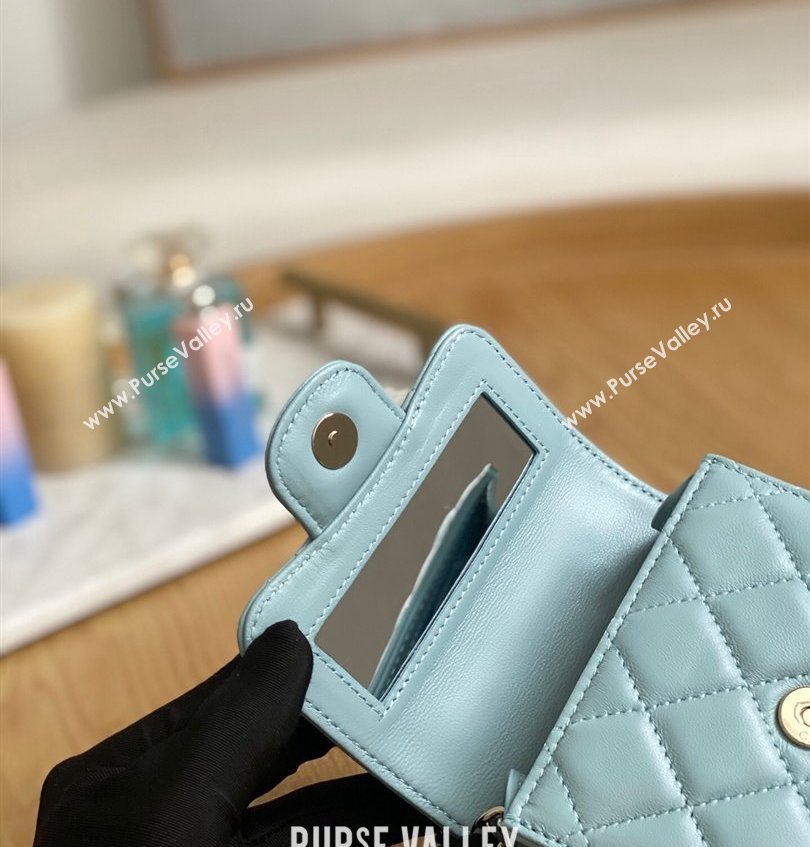 Chanel Mini Clutch with Chain Bag AP2682 81191 Light Blue (yingfeng-23101203)