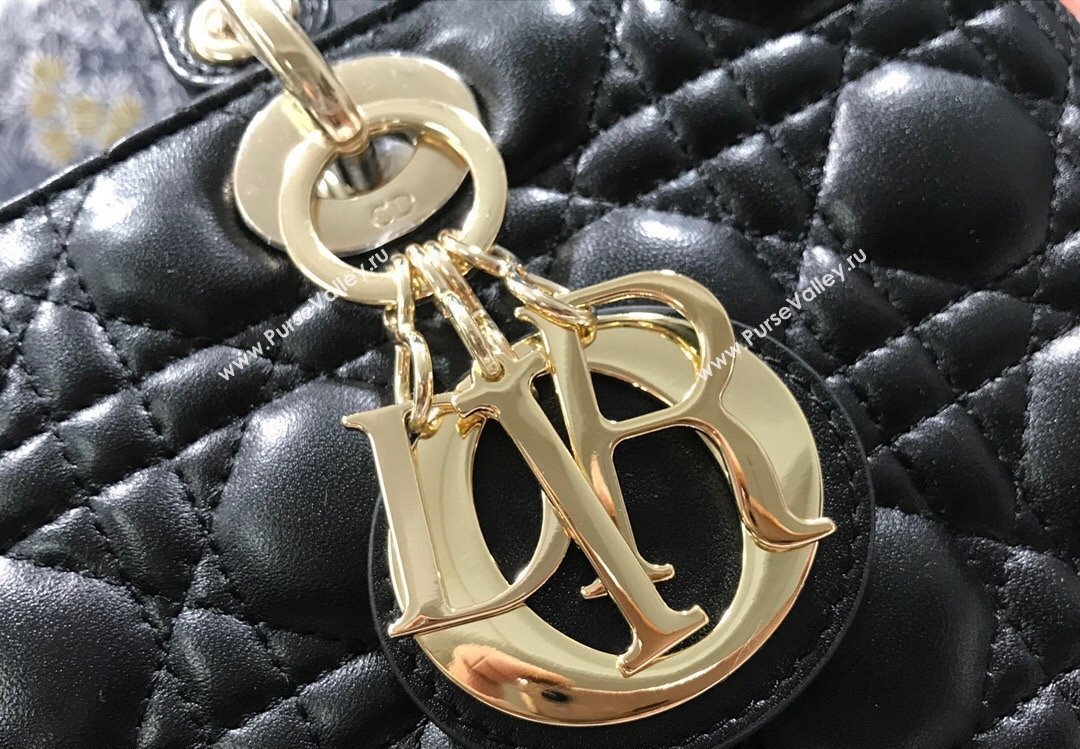 Dior Large Lady Dior Bag in Cannage Lambskin Black (xinyidai-23101401)