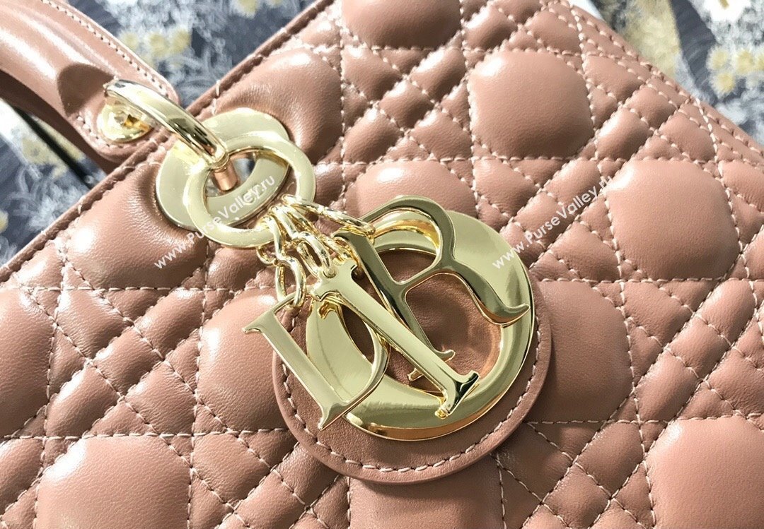 Dior Large Lady Dior Bag in Cannage Lambskin Nude (xinyidai-23101404)