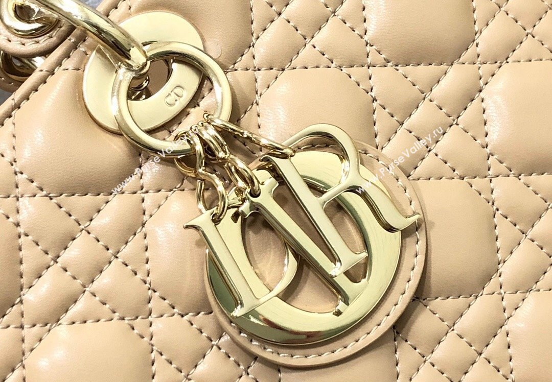 Dior Large Lady Dior Bag in Cannage Lambskin Beige (xinyidai-23101406)