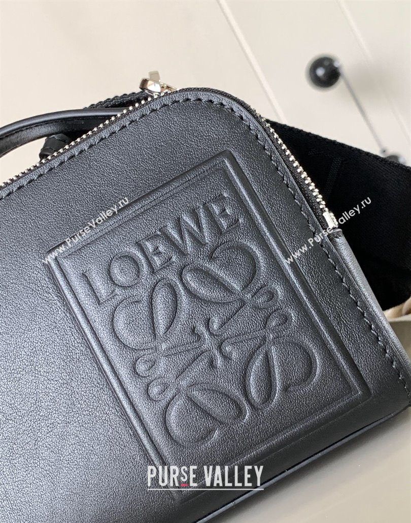 Loewe Mini Camera Crossbody bag in satin calfskin Black (xinyidai-23101421)
