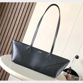 Loewe Cropped Puzzle Fold bag in shiny calfskin Black (xinyidai-23101418)