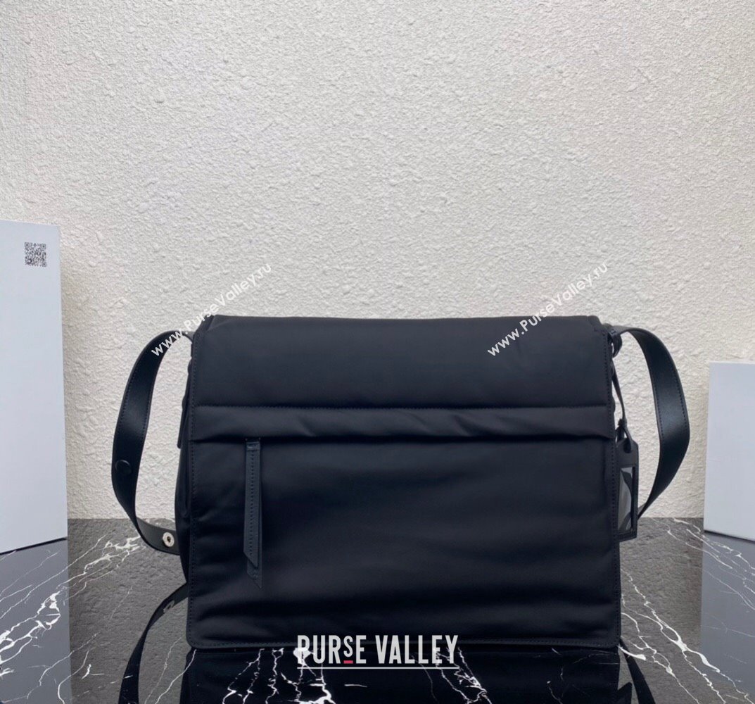 Prada Re-nylon Large Padded Shoulder Bag 1BD256 Black 2023 (ziyin-23101637)