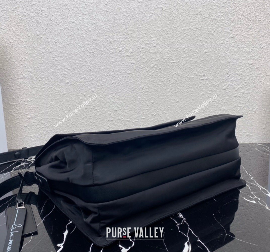 Prada Re-nylon Large Padded Shoulder Bag 1BD256 Black 2023 (ziyin-23101637)