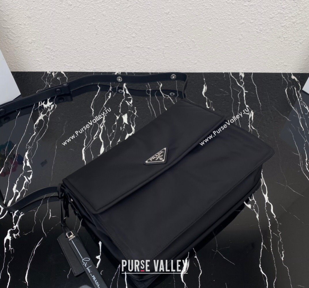 Prada Re-nylon Large Padded Shoulder Bag 1BD256 Black 2023 (ziyin-23101637)