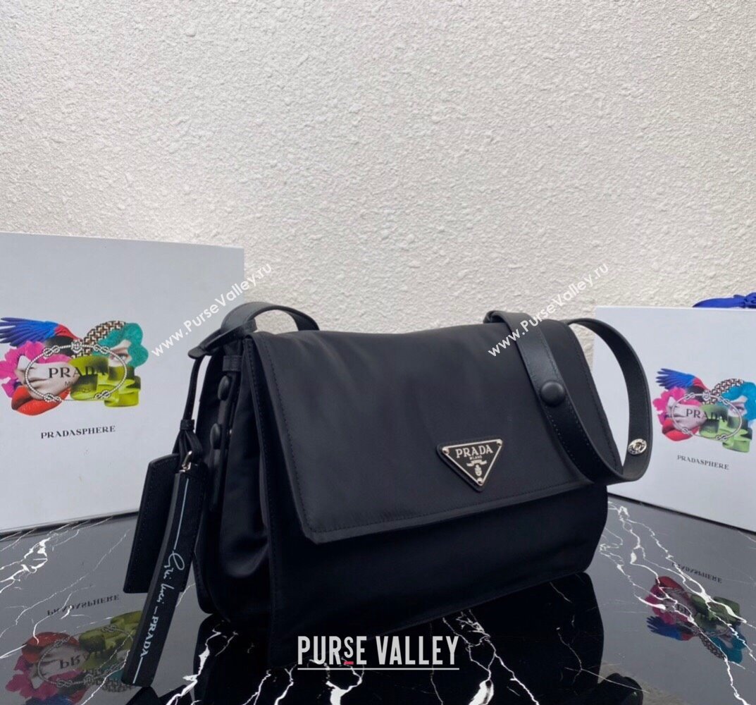 Prada Re-nylon Medium Padded Shoulder Bag 1BD255 Black 2023 (ziyin-23101638)