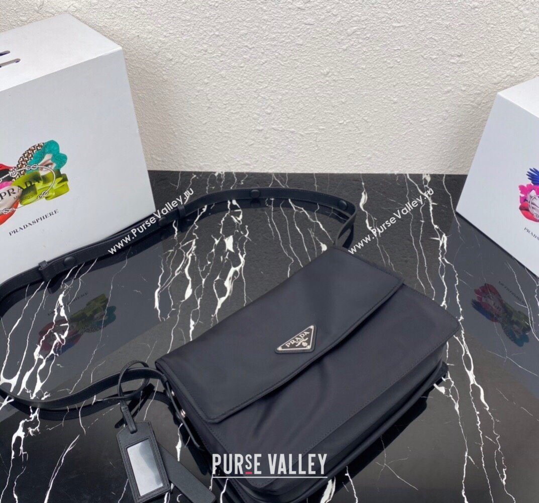 Prada Re-nylon Medium Padded Shoulder Bag 1BD255 Black 2023 (ziyin-23101638)