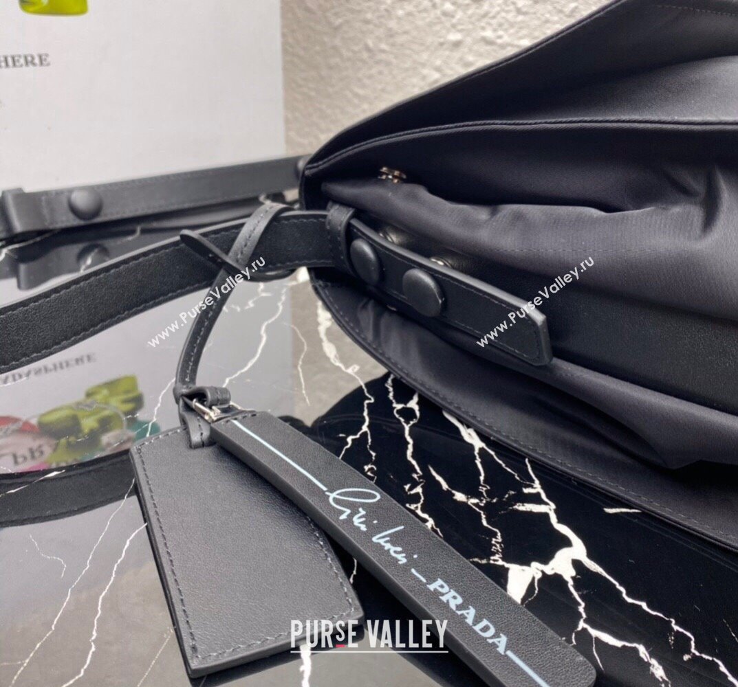 Prada Re-nylon Medium Padded Shoulder Bag 1BD255 Black 2023 (ziyin-23101638)
