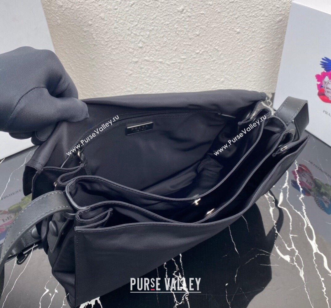 Prada Re-nylon Medium Padded Shoulder Bag 1BD255 Black 2023 (ziyin-23101638)