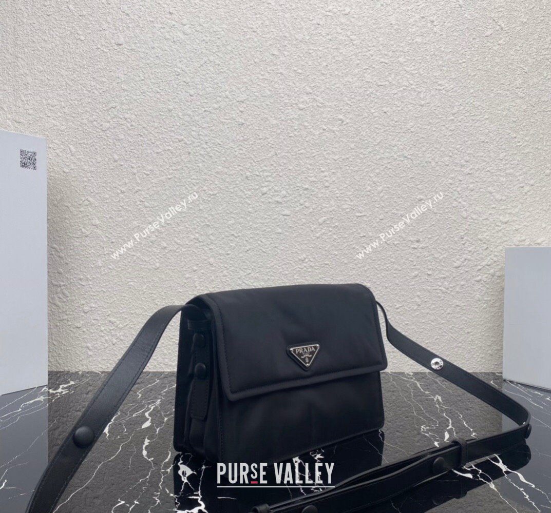 Prada Re-nylon Small Padded Shoulder Bag 1BD313 Black 2023 (ziyin-23101639)