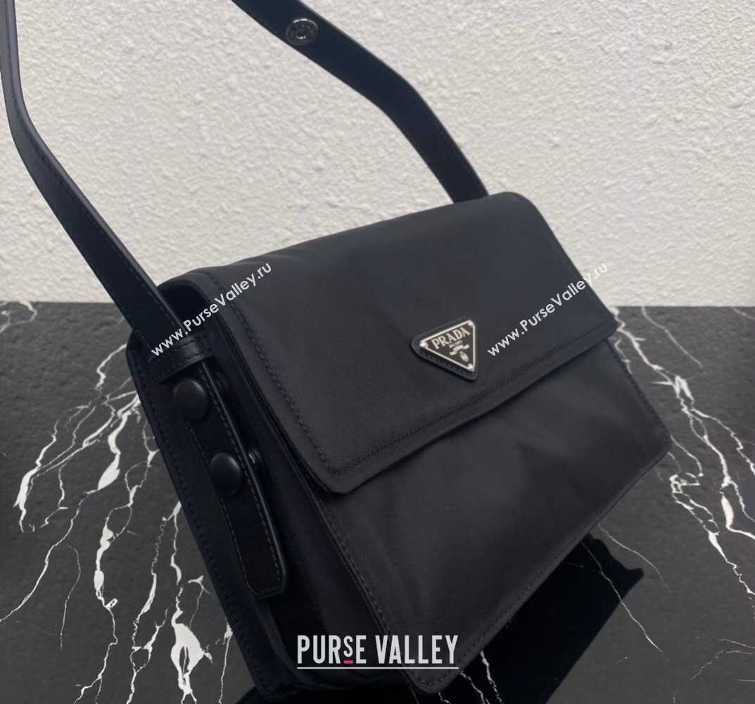 Prada Re-nylon Small Padded Shoulder Bag 1BD313 Black 2023 (ziyin-23101639)