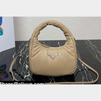 Prada Soft padded nappa leather mini-bag 1BA384 Beige 2023 (ziyin-23101617)