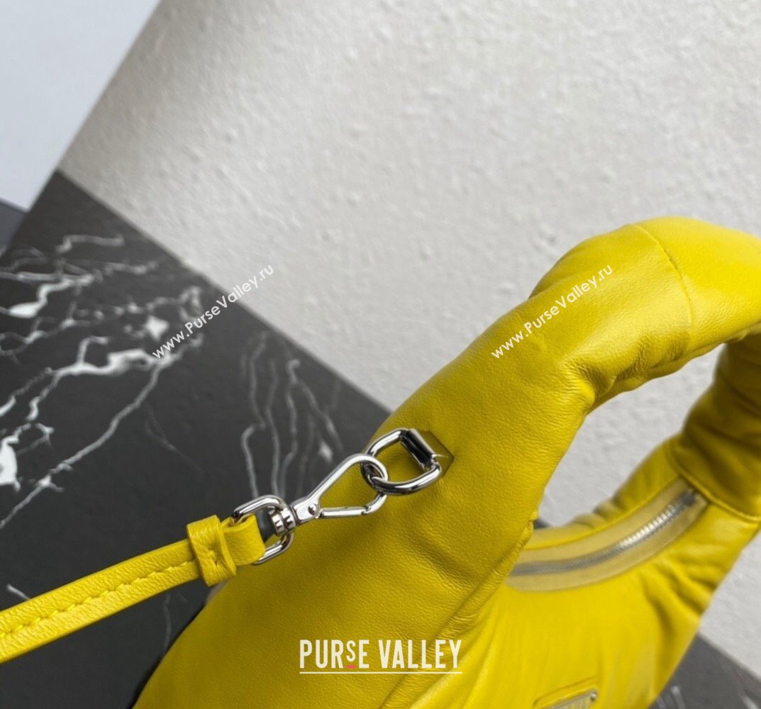 Prada Soft padded nappa leather mini-bag 1BA384 Yellow 2023 (ziyin-23101616)