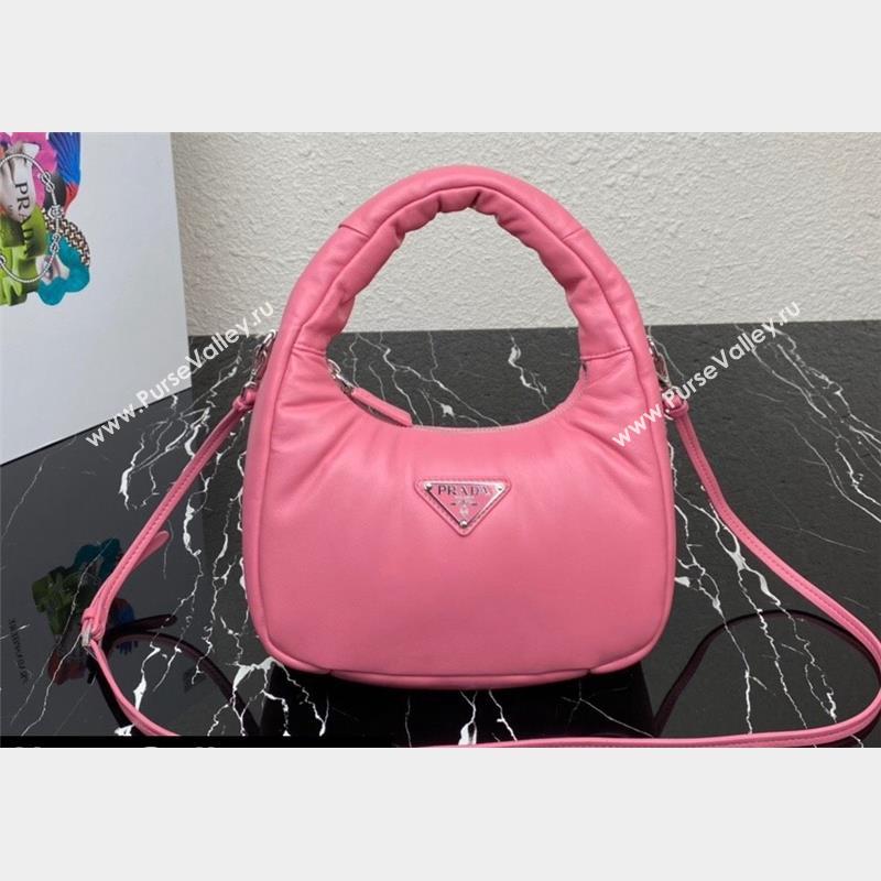 Prada Soft padded nappa leather mini-bag 1BA384 Pink 2023 (ziyin-23101615)