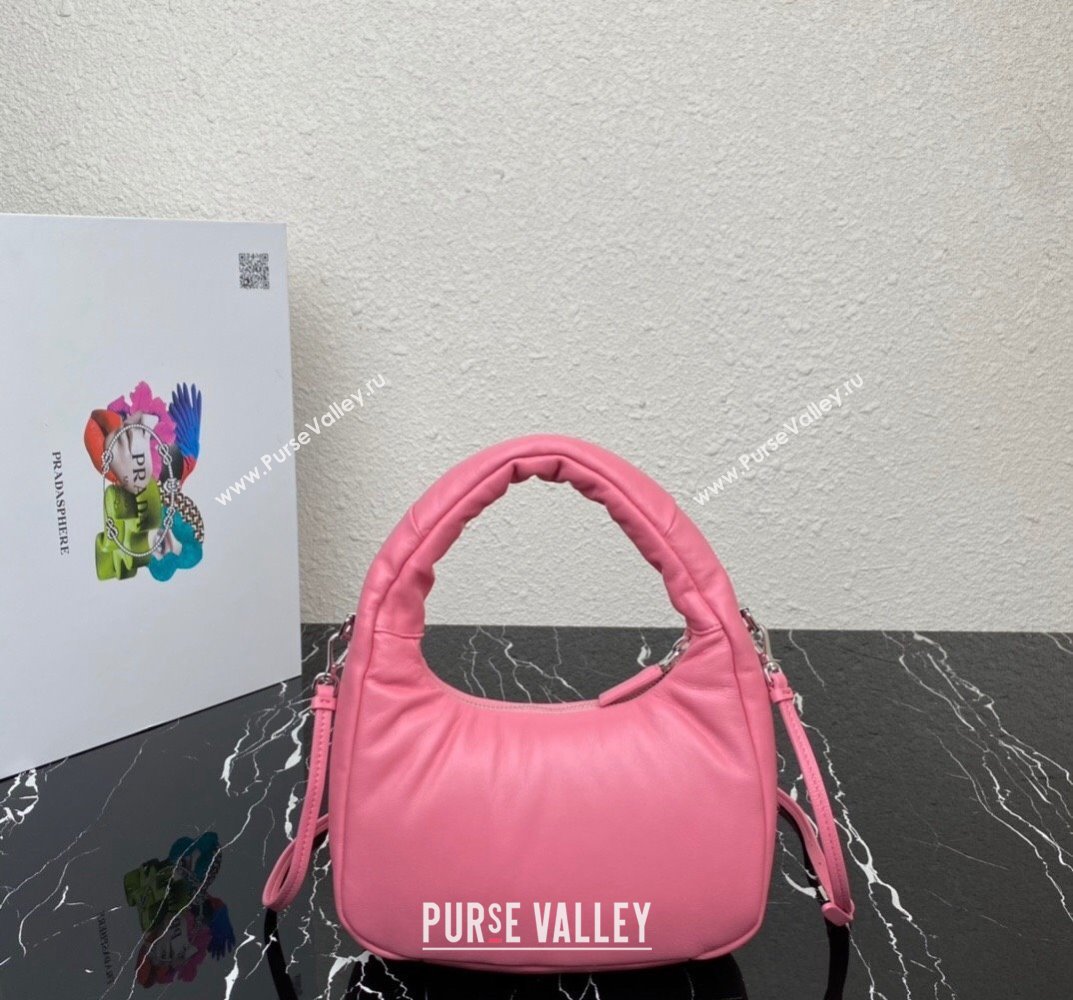Prada Soft padded nappa leather mini-bag 1BA384 Pink 2023 (ziyin-23101615)