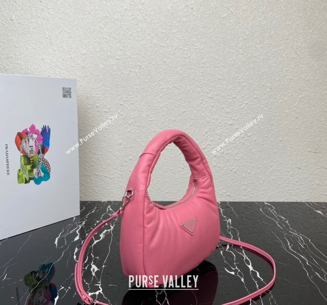 Prada Soft padded nappa leather mini-bag 1BA384 Pink 2023 (ziyin-23101615)