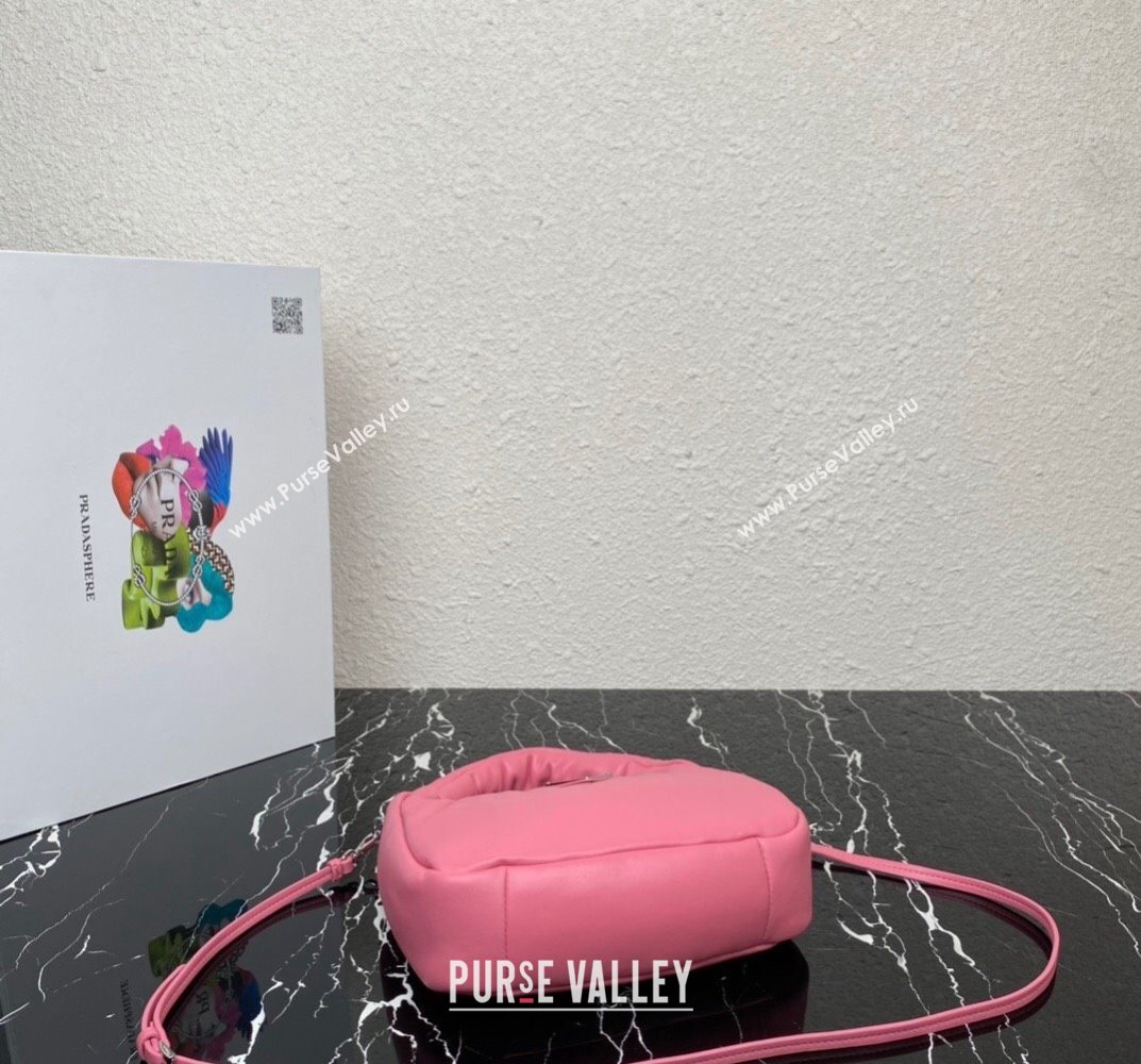Prada Soft padded nappa leather mini-bag 1BA384 Pink 2023 (ziyin-23101615)