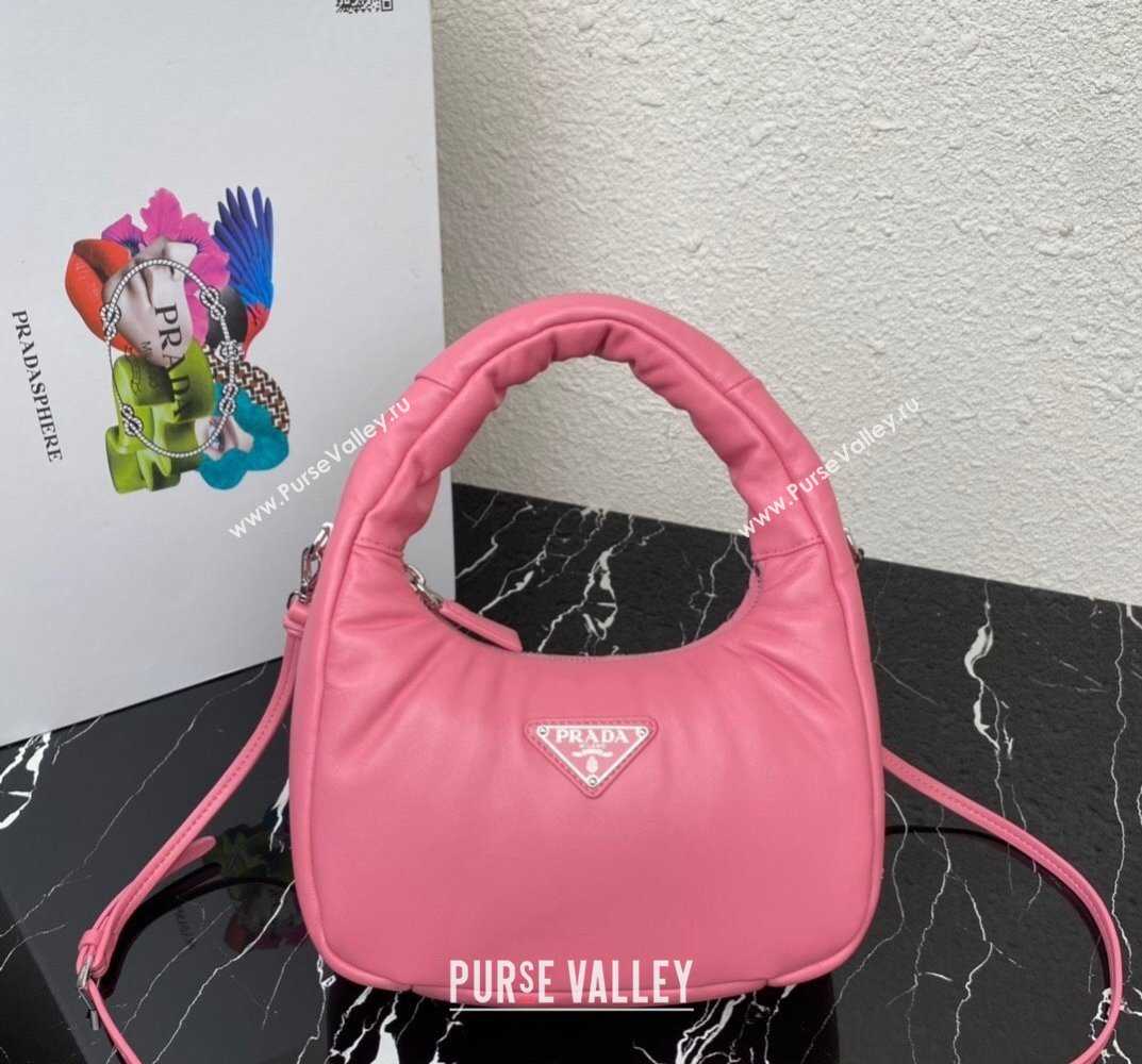 Prada Soft padded nappa leather mini-bag 1BA384 Pink 2023 (ziyin-23101615)