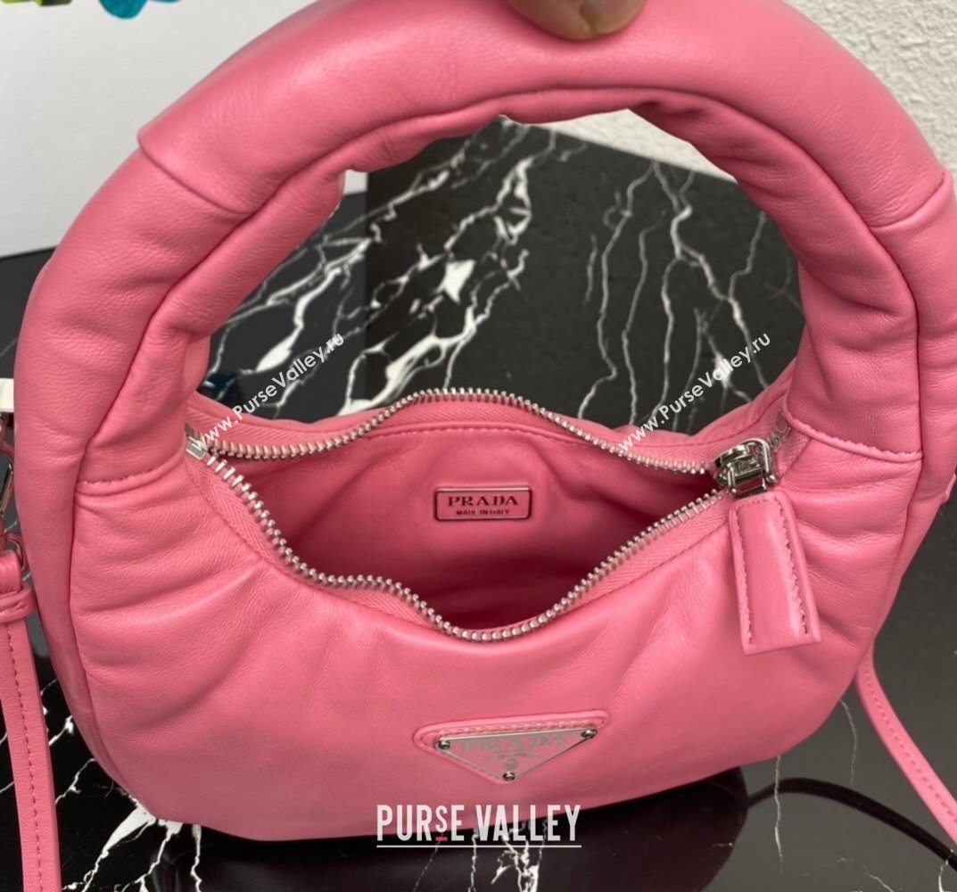 Prada Soft padded nappa leather mini-bag 1BA384 Pink 2023 (ziyin-23101615)