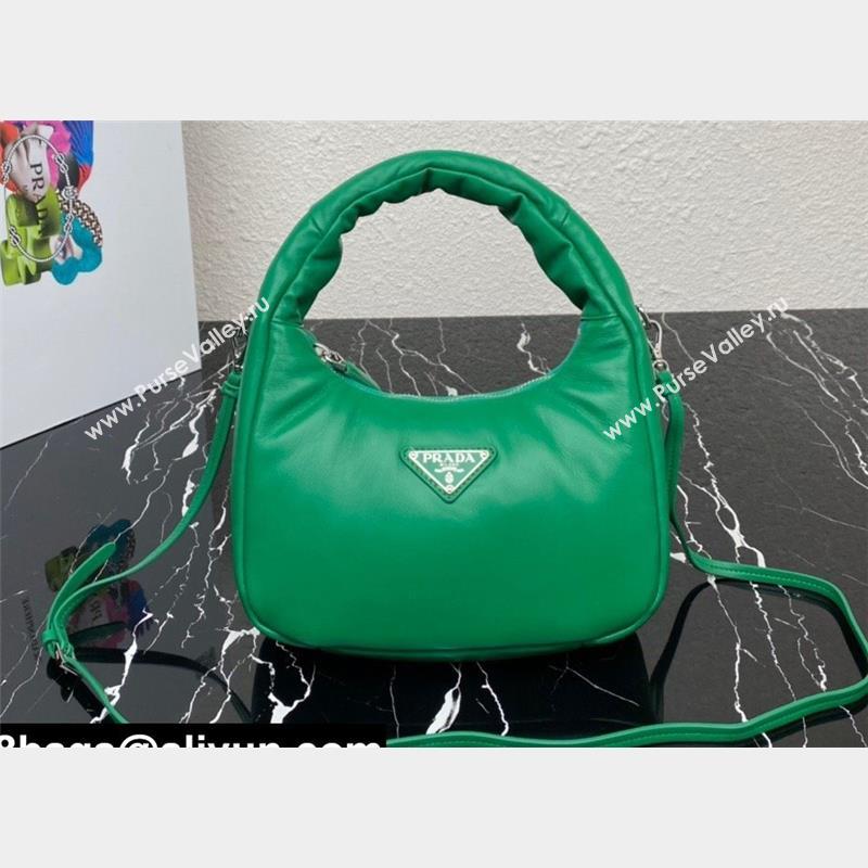 Prada Soft padded nappa leather mini-bag 1BA384 Green 2023 (ziyin-23101614)