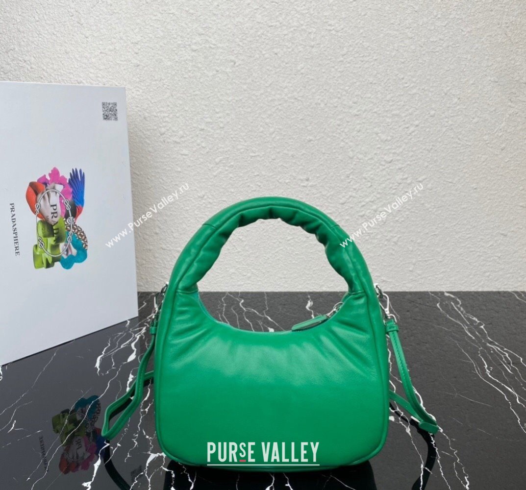 Prada Soft padded nappa leather mini-bag 1BA384 Green 2023 (ziyin-23101614)