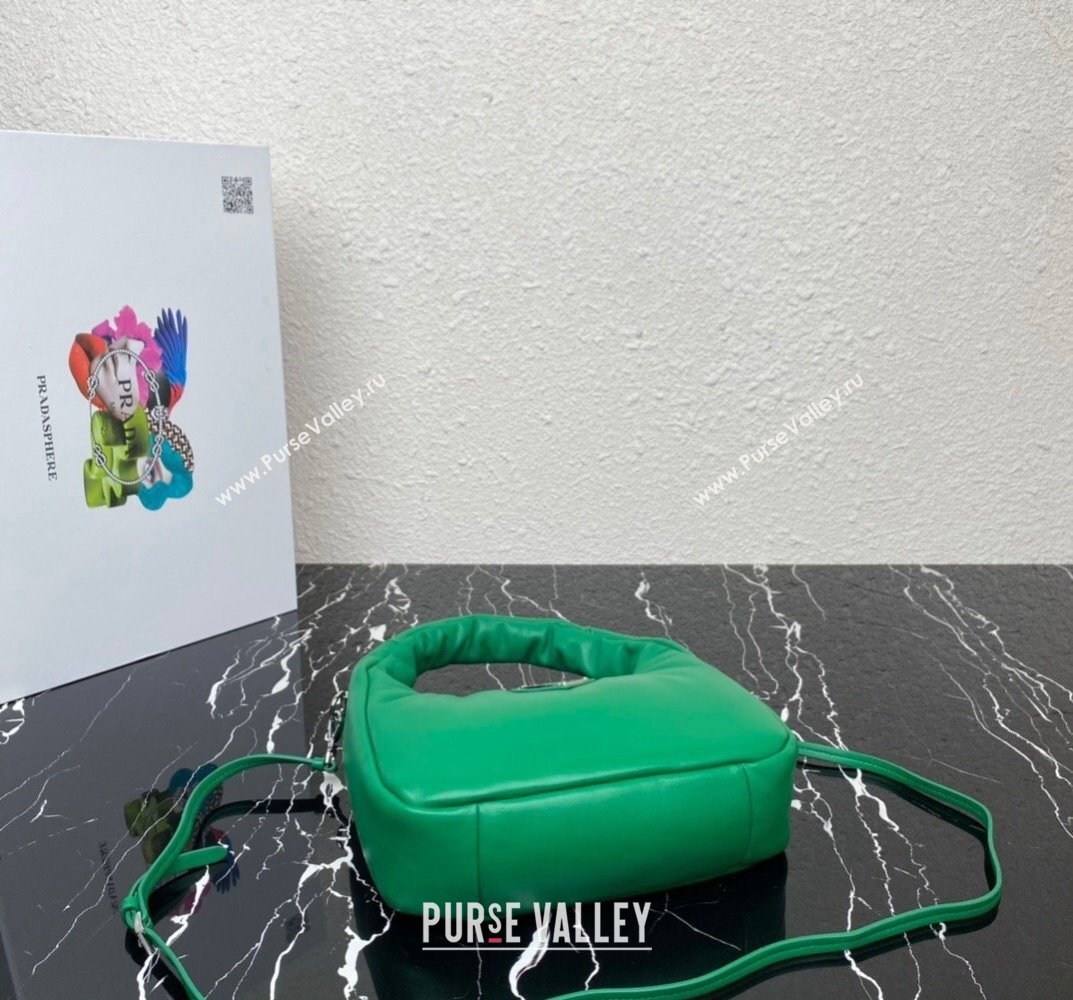 Prada Soft padded nappa leather mini-bag 1BA384 Green 2023 (ziyin-23101614)