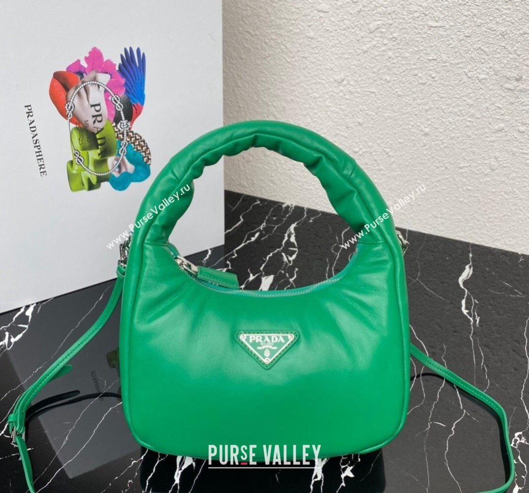Prada Soft padded nappa leather mini-bag 1BA384 Green 2023 (ziyin-23101614)