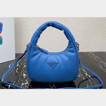 Prada Soft padded nappa leather mini-bag 1BA384 Blue 2023 (ziyin-23101613)