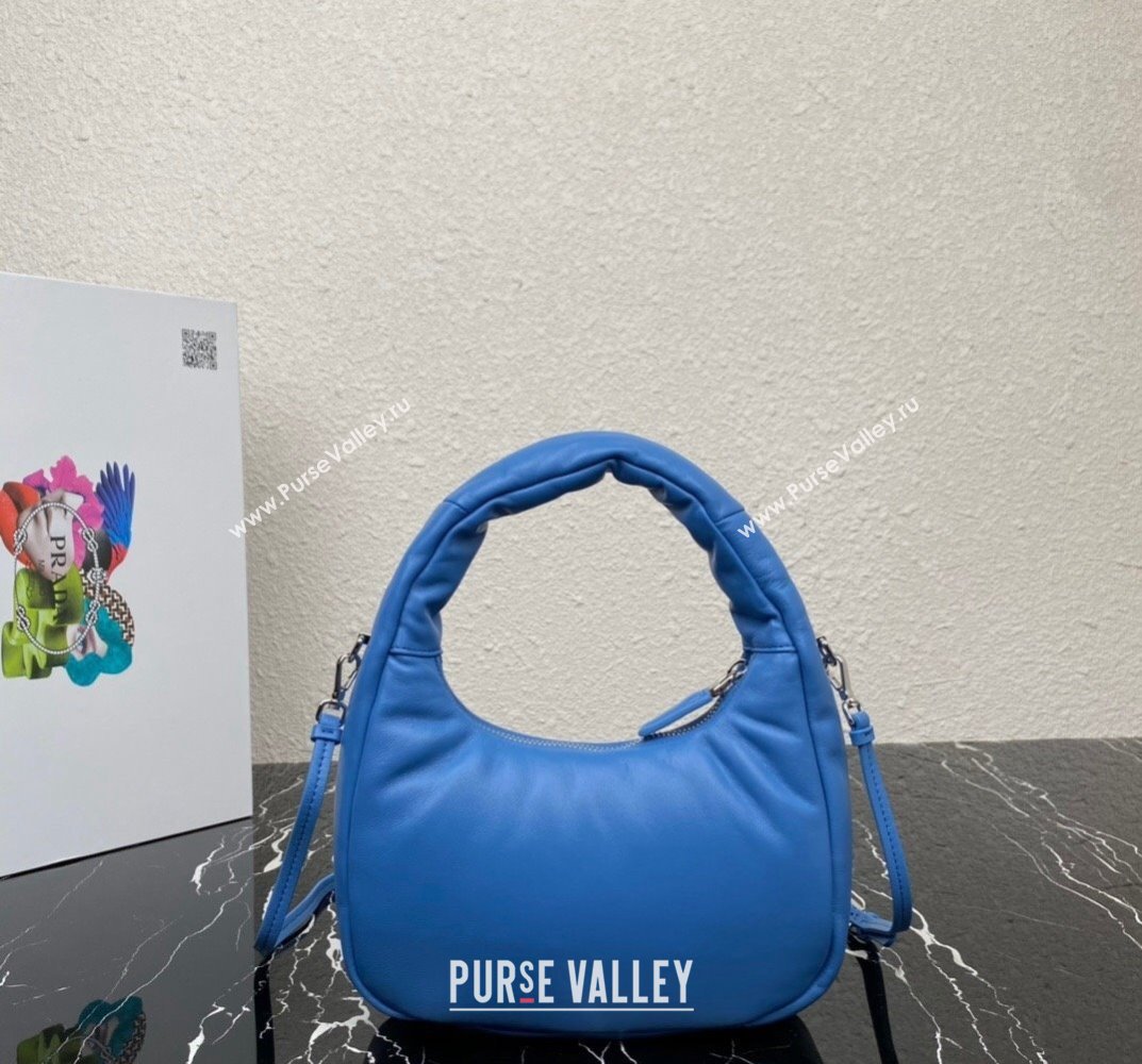 Prada Soft padded nappa leather mini-bag 1BA384 Blue 2023 (ziyin-23101613)