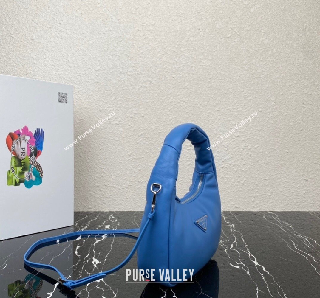 Prada Soft padded nappa leather mini-bag 1BA384 Blue 2023 (ziyin-23101613)