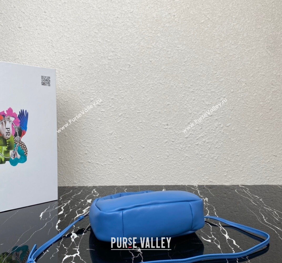 Prada Soft padded nappa leather mini-bag 1BA384 Blue 2023 (ziyin-23101613)