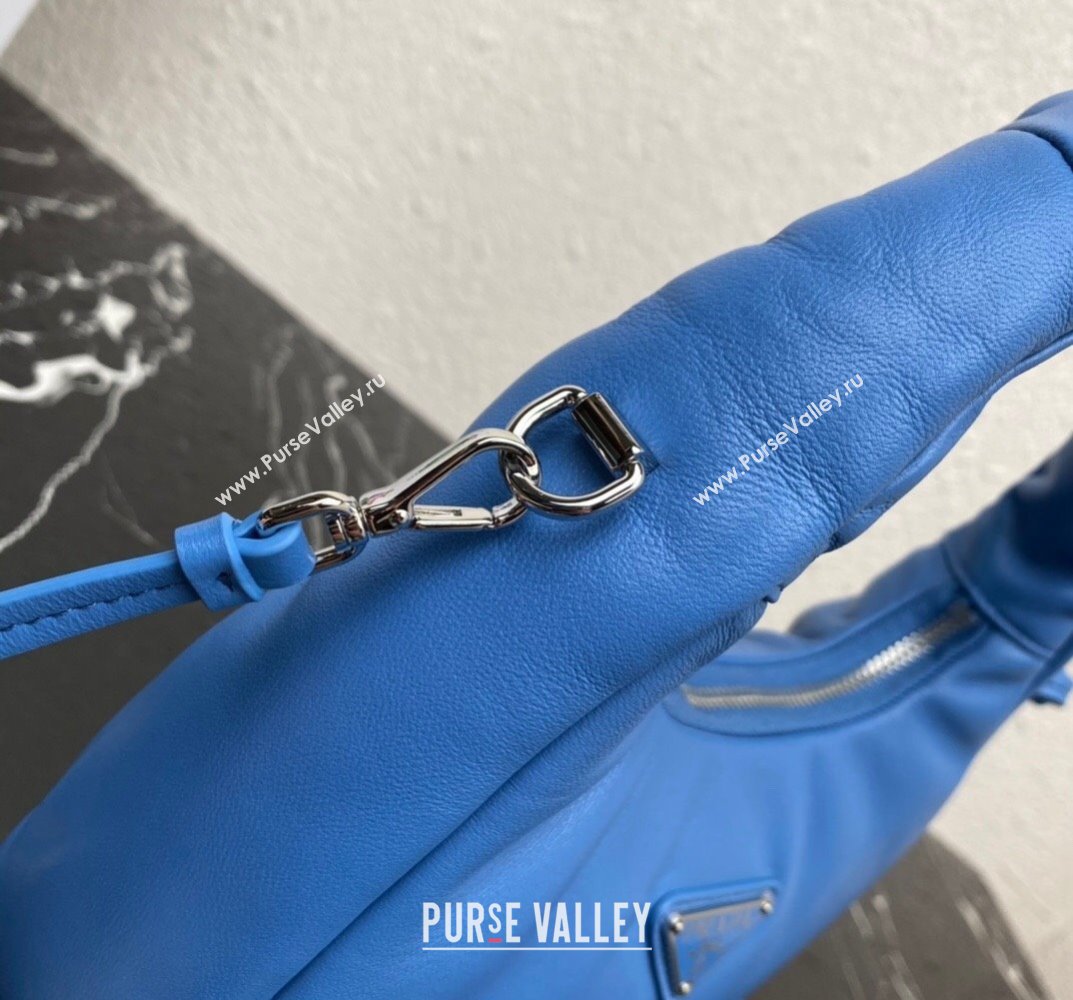 Prada Soft padded nappa leather mini-bag 1BA384 Blue 2023 (ziyin-23101613)