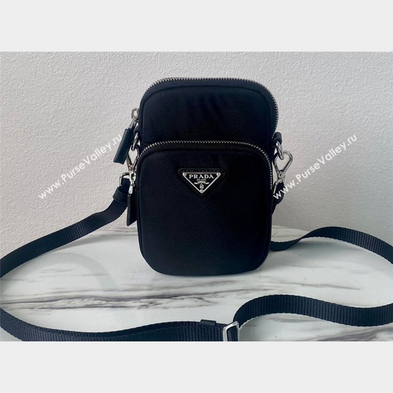 Prada Re-Nylon Smartphone Case Crossbody Bag 2ZT024 Black 2023 (ziyin-23101630)
