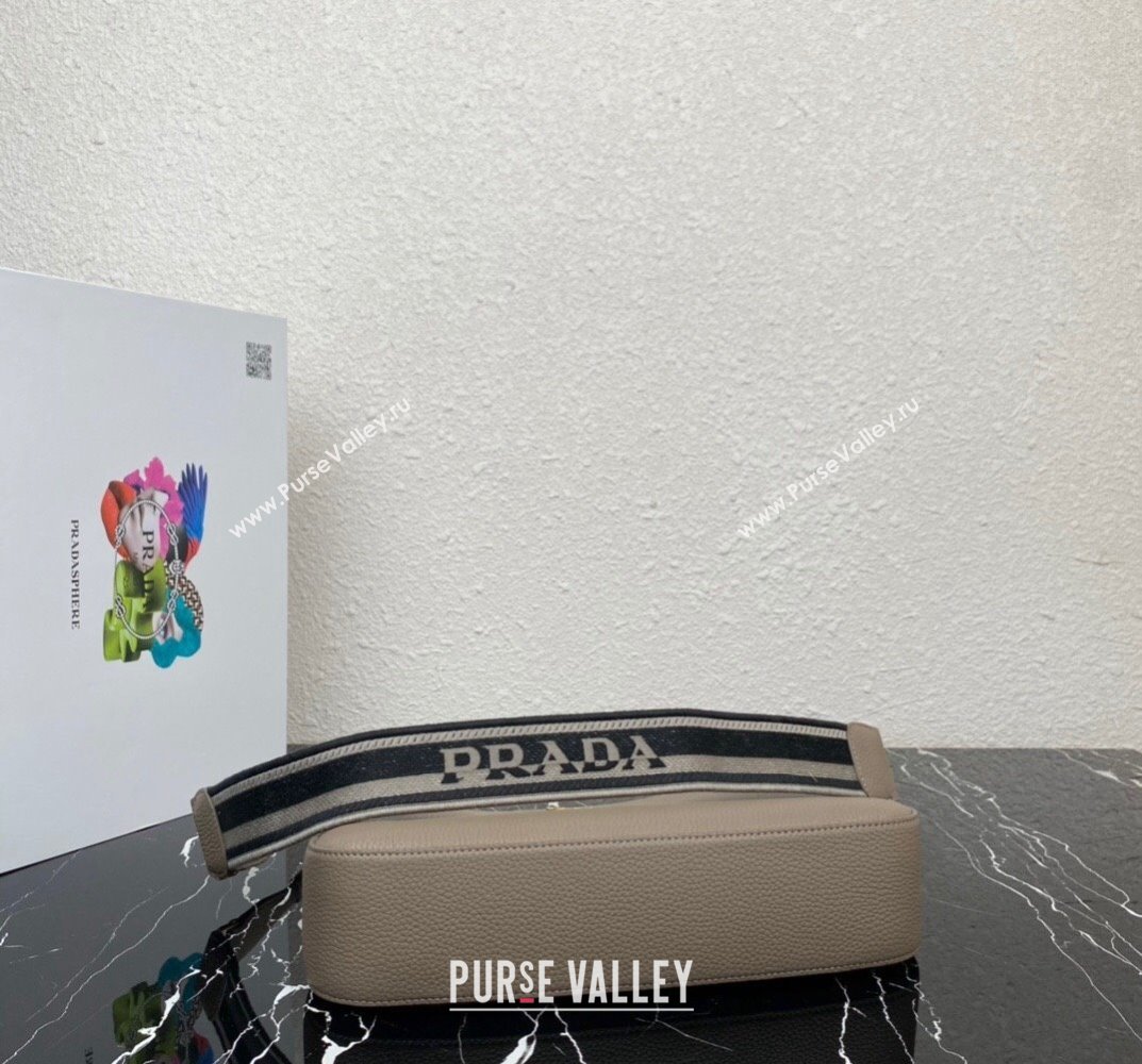 Prada leather bag 1BC178 Gray 2023 (ziyin-23101609)