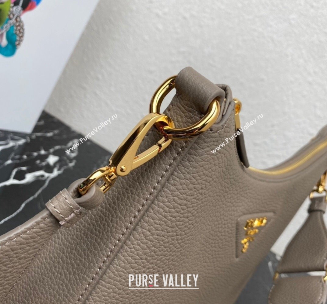 Prada leather bag 1BC178 Gray 2023 (ziyin-23101609)