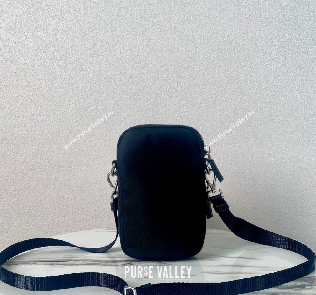 Prada Re-Nylon Smartphone Case Crossbody Bag 2ZT024 Black 2023 (ziyin-23101630)