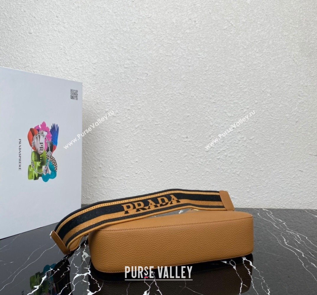 Prada leather bag 1BC178 Brown 2023 (ziyin-23101608)