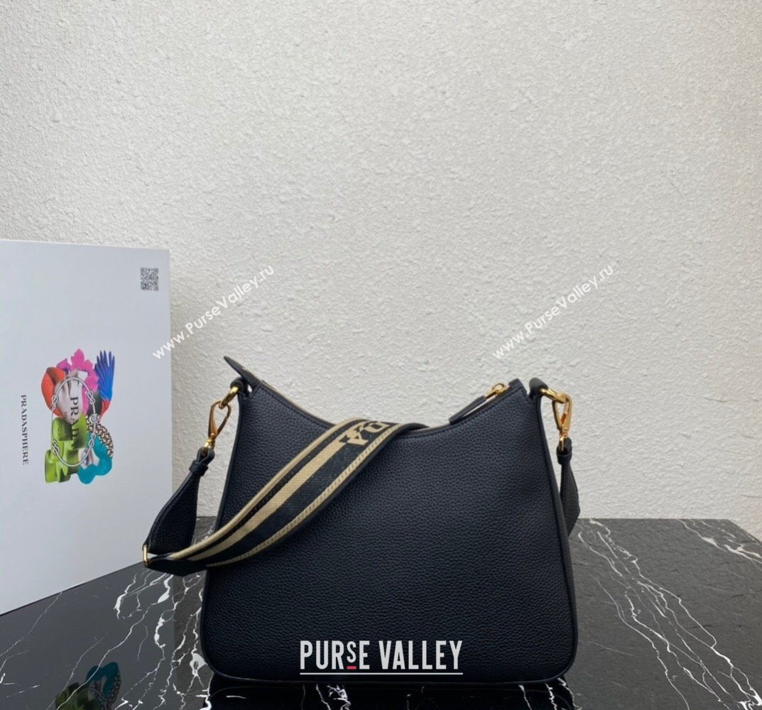 Prada leather bag 1BC178 Black 2023 (ziyin-23101606)