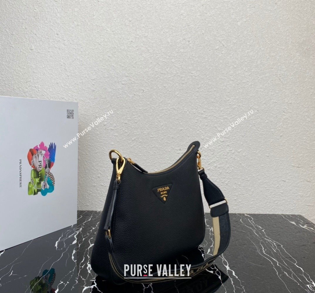 Prada leather bag 1BC178 Black 2023 (ziyin-23101606)