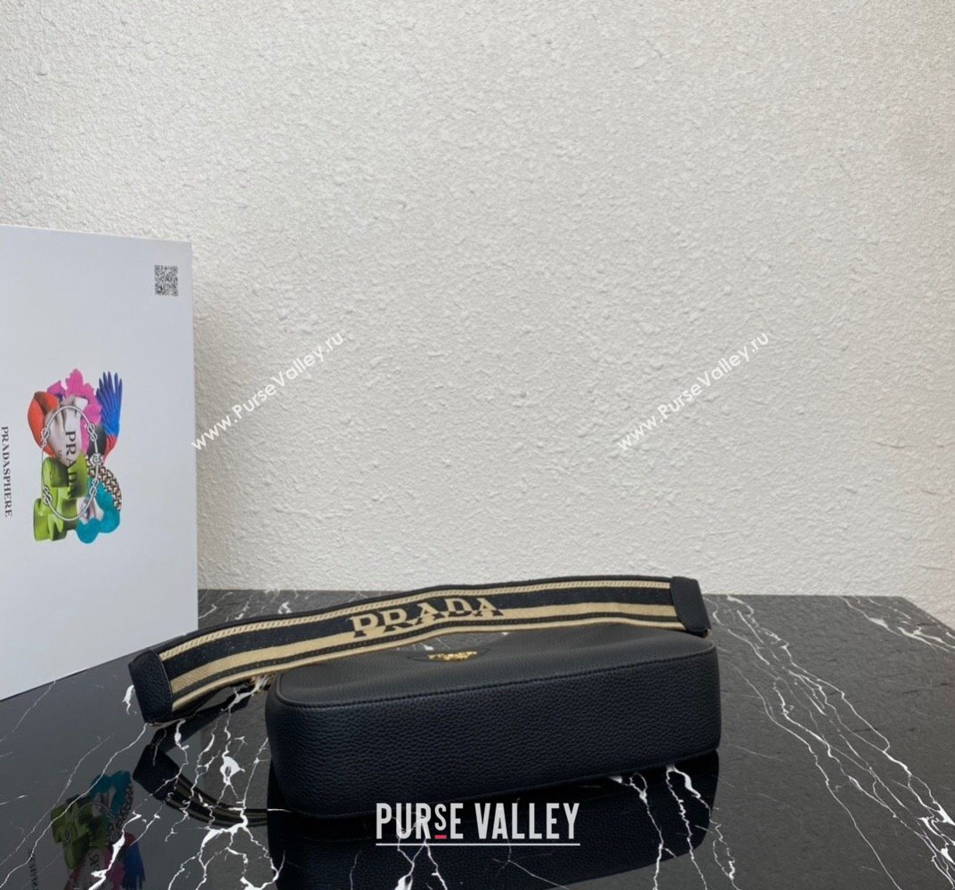 Prada leather bag 1BC178 Black 2023 (ziyin-23101606)