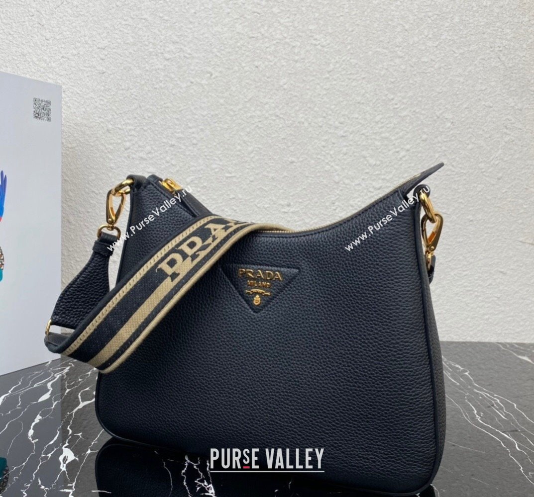 Prada leather bag 1BC178 Black 2023 (ziyin-23101606)