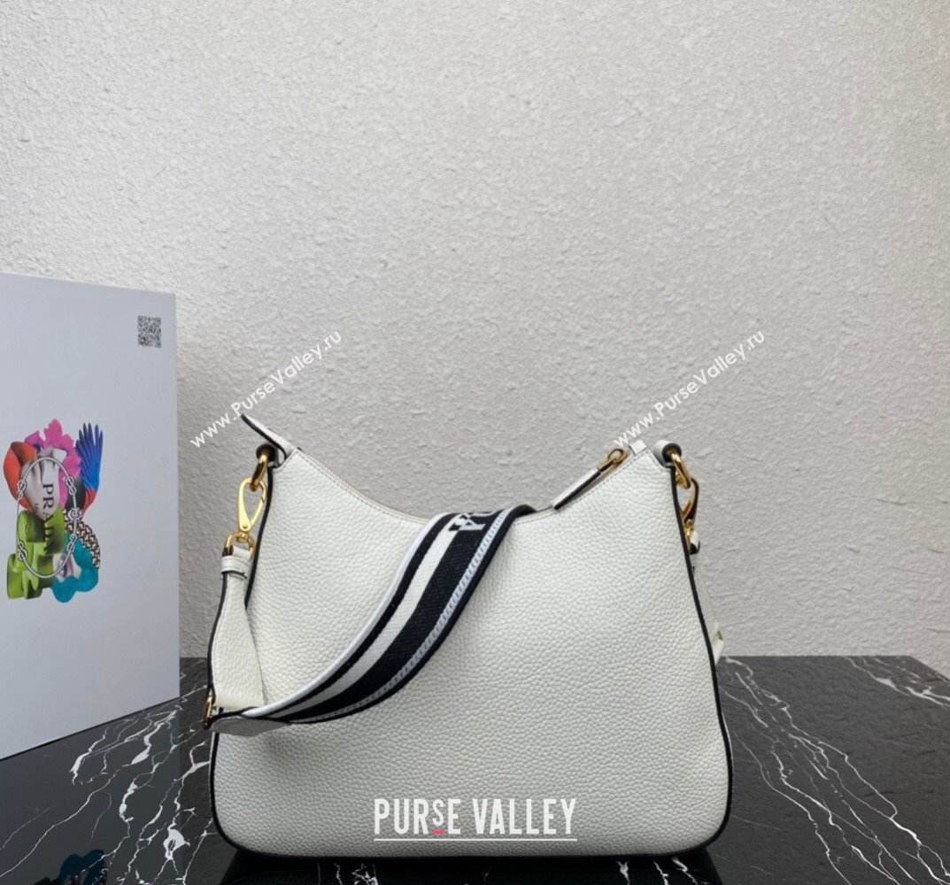 Prada leather bag 1BC178 White 2023 (ziyin-23101607)