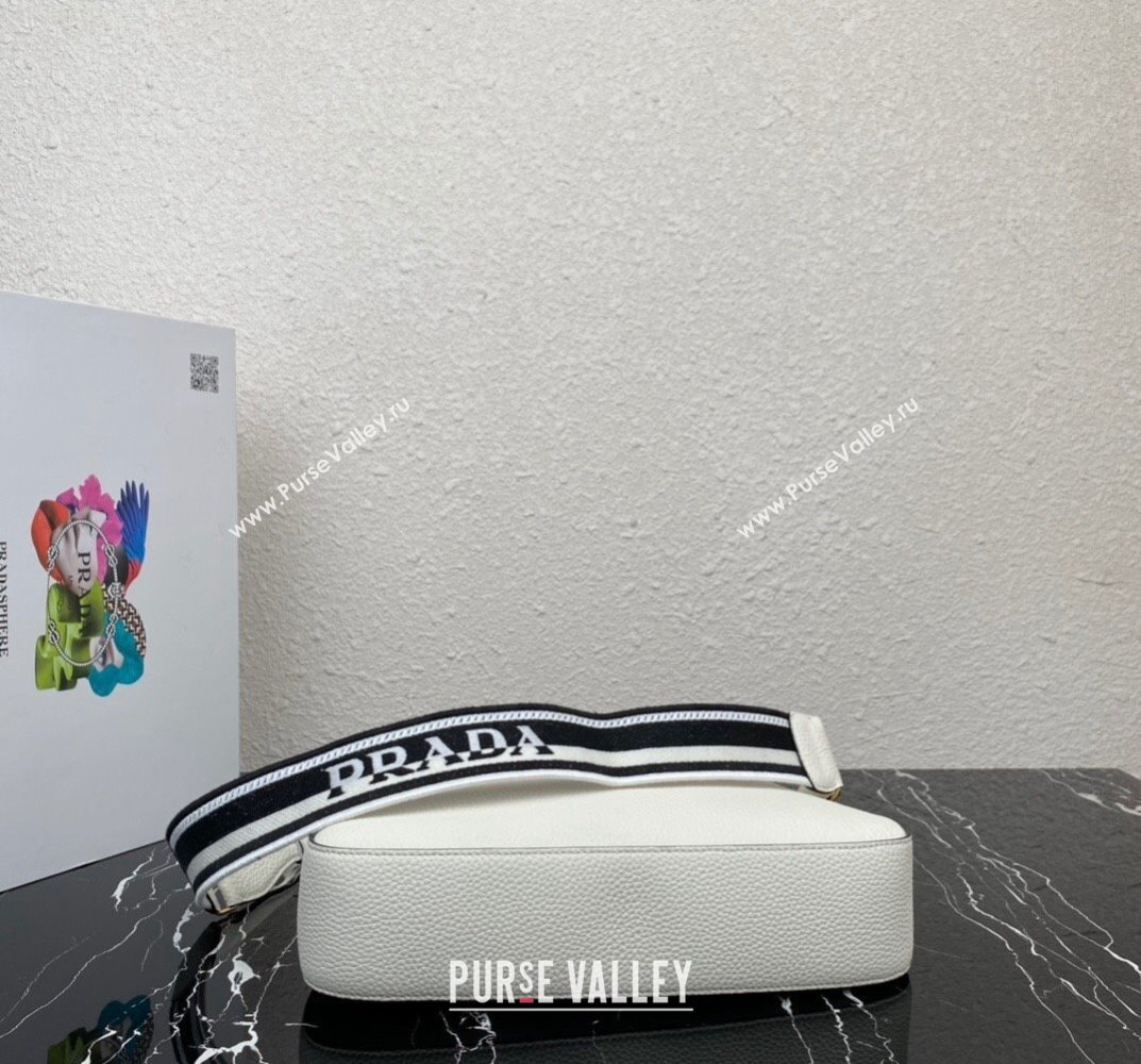 Prada leather bag 1BC178 White 2023 (ziyin-23101607)