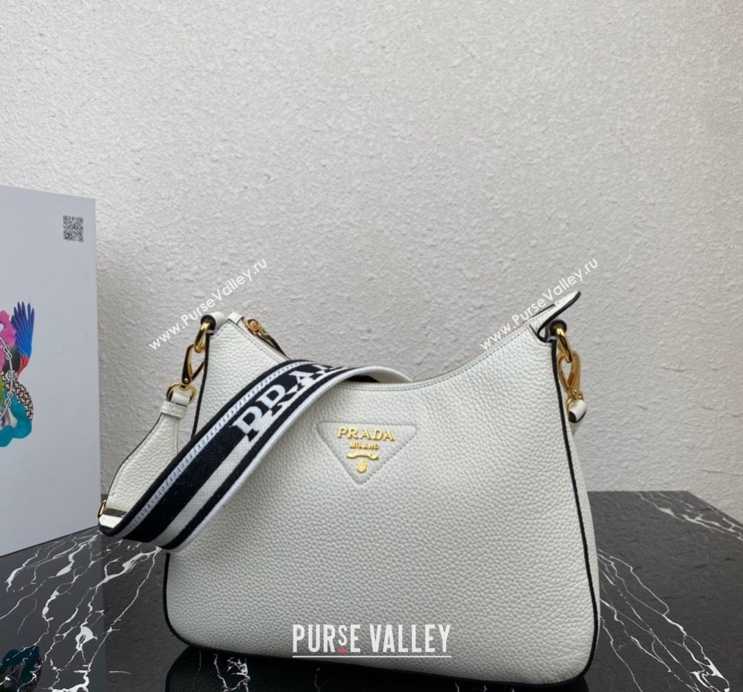 Prada leather bag 1BC178 White 2023 (ziyin-23101607)