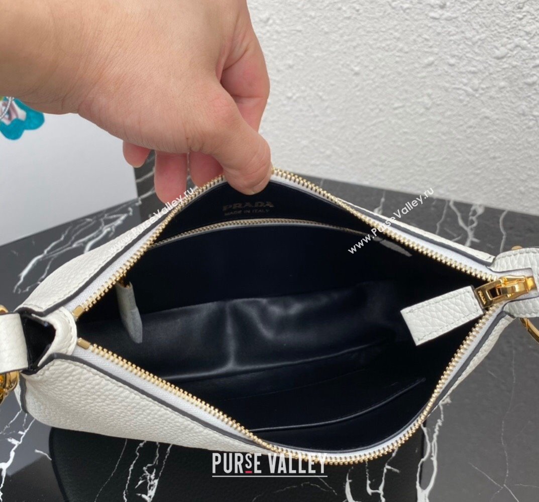 Prada leather bag 1BC178 White 2023 (ziyin-23101607)