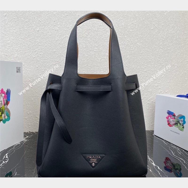 Prada Leather tote Bag 1BG339 Black 2023 (ziyin-23101619)
